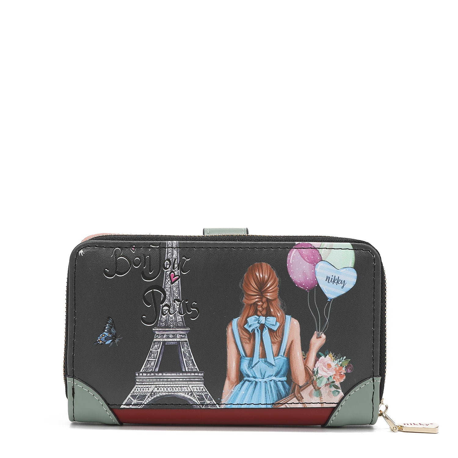 LARGE WALLET WITH DOUBLE CLOSURE PURSE <tc>NIKKY</tc>