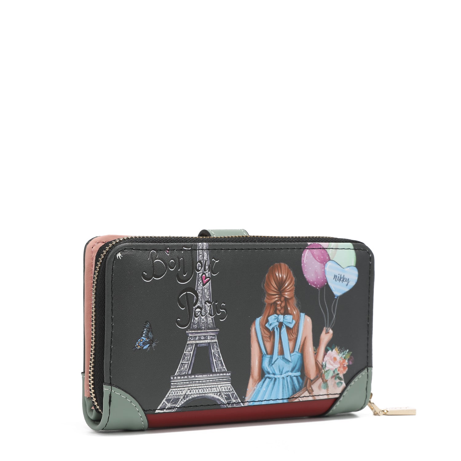 LARGE WALLET WITH DOUBLE CLOSURE PURSE <tc>NIKKY</tc>
