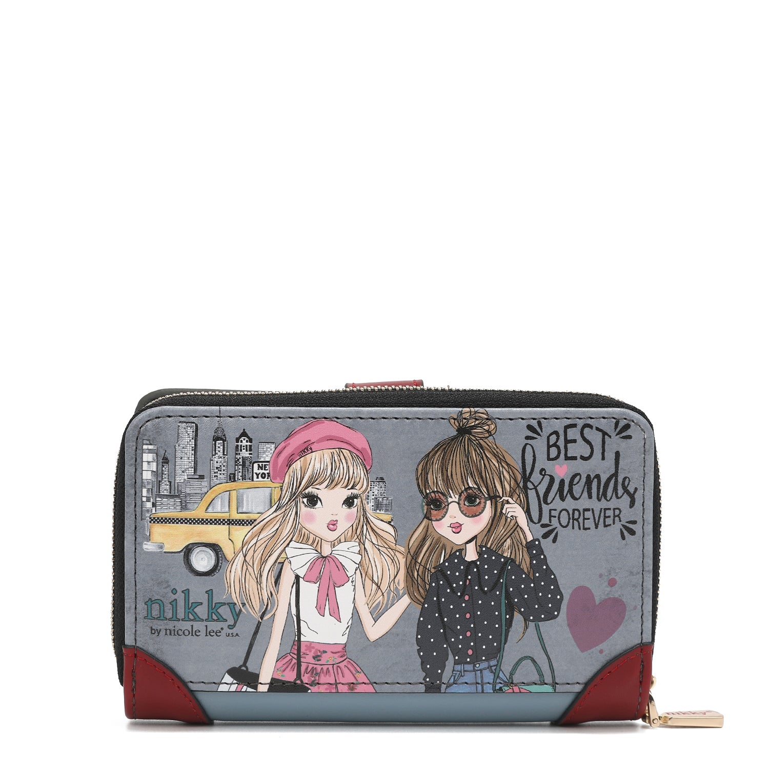 LARGE WALLET WITH DOUBLE CLOSURE PURSE <tc>NIKKY</tc>