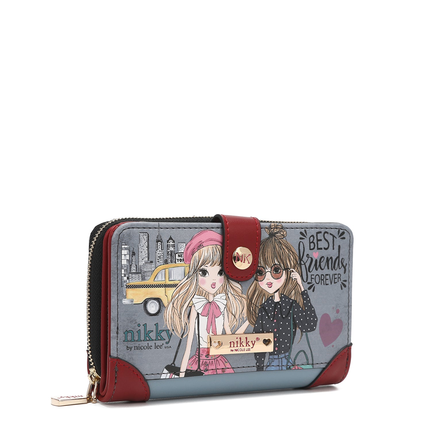LARGE WALLET WITH DOUBLE CLOSURE PURSE <tc>NIKKY</tc>