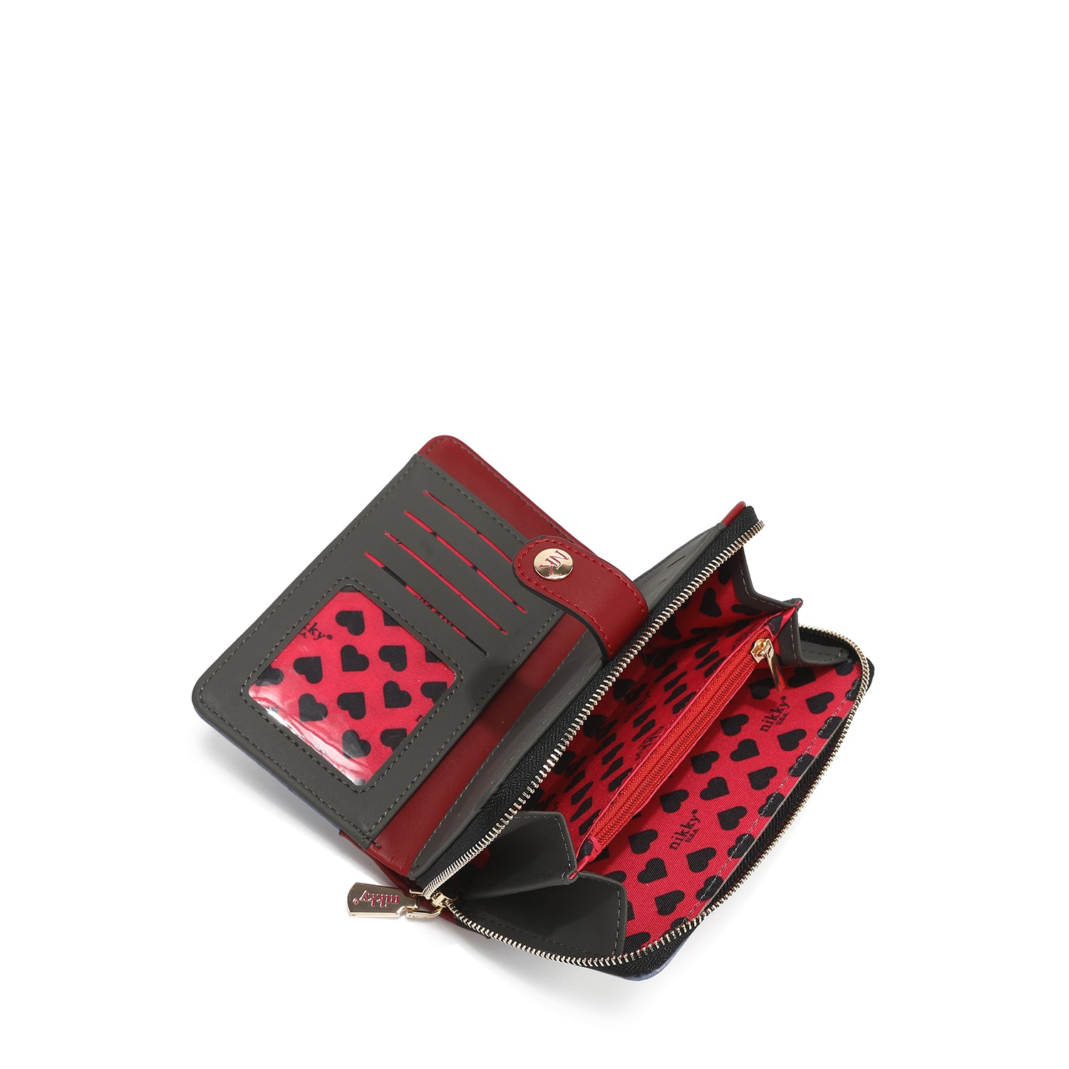 LARGE WALLET WITH DOUBLE CLOSURE PURSE <tc>NIKKY</tc>