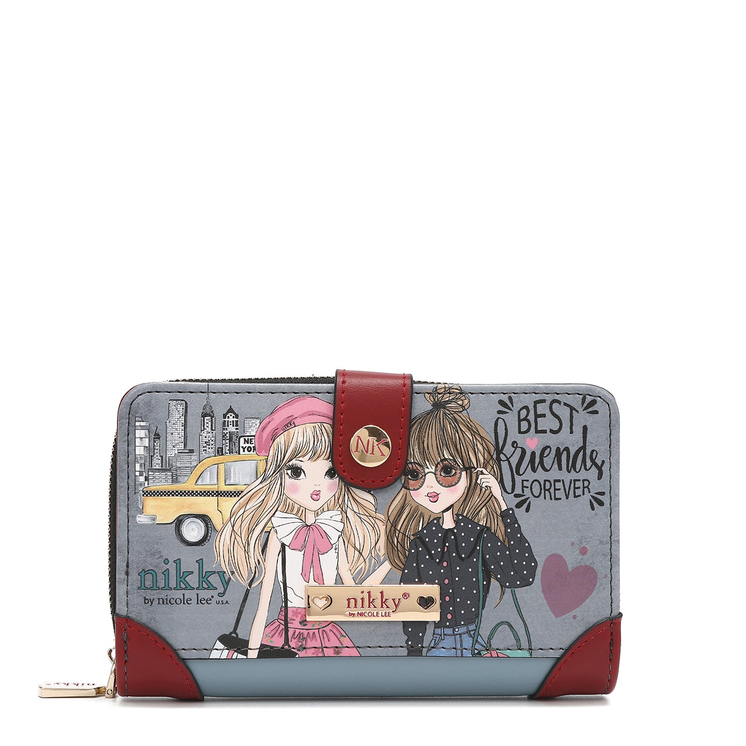 LARGE WALLET WITH DOUBLE CLOSURE PURSE <tc>NIKKY</tc>
