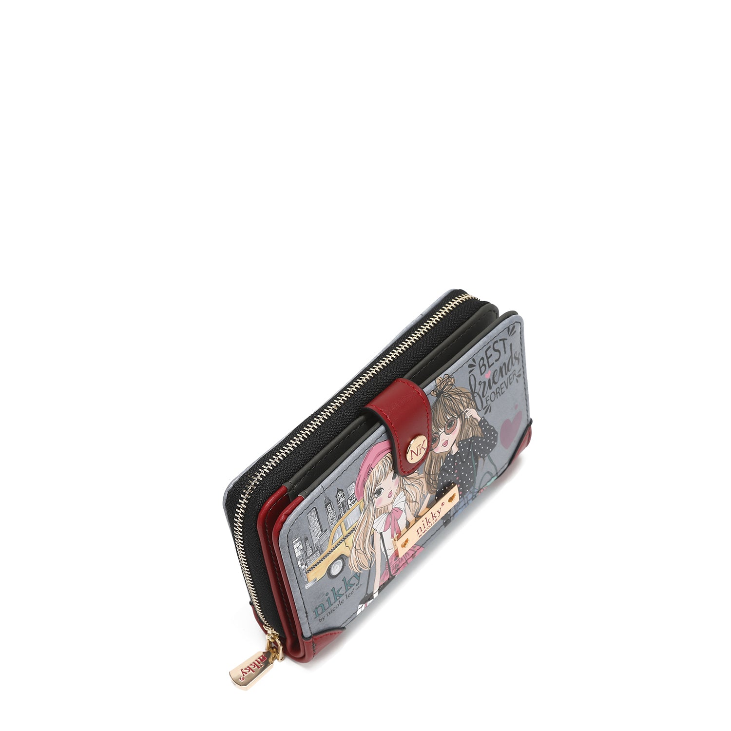 LARGE WALLET WITH DOUBLE CLOSURE PURSE <tc>NIKKY</tc>