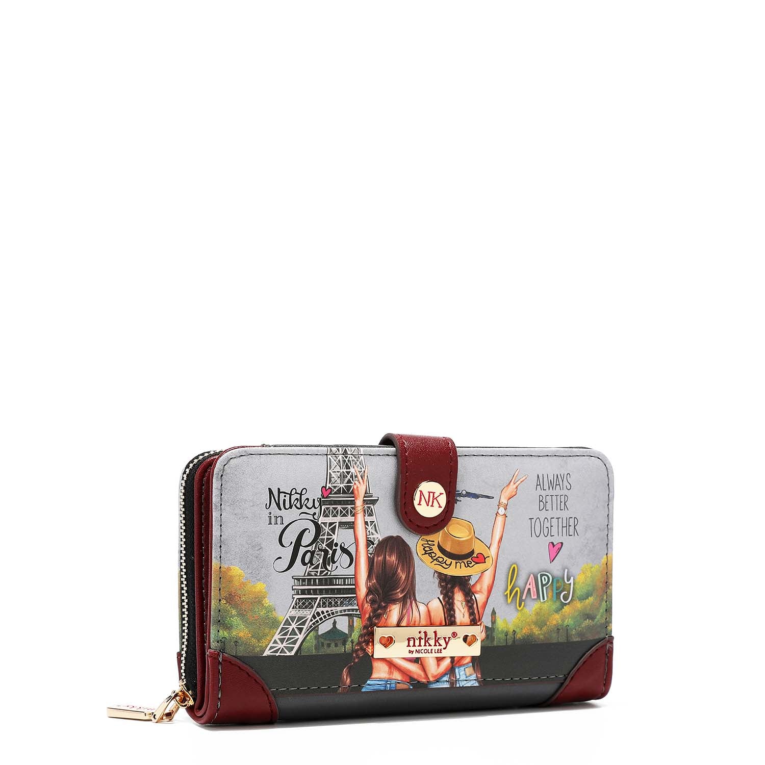 LARGE WALLET WITH DOUBLE CLOSURE PURSE <tc>NIKKY</tc>