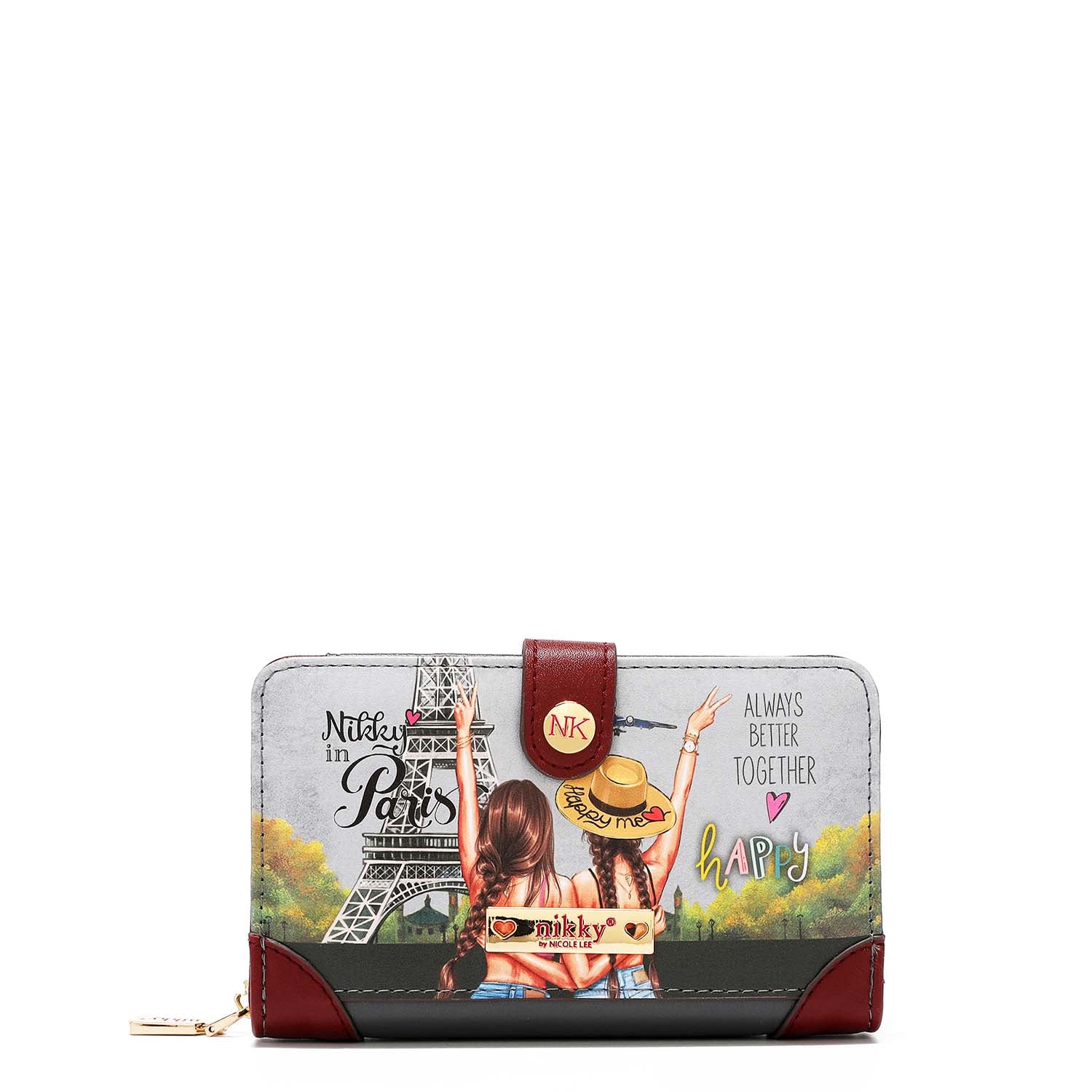 LARGE WALLET WITH DOUBLE CLOSURE PURSE <tc>NIKKY</tc>
