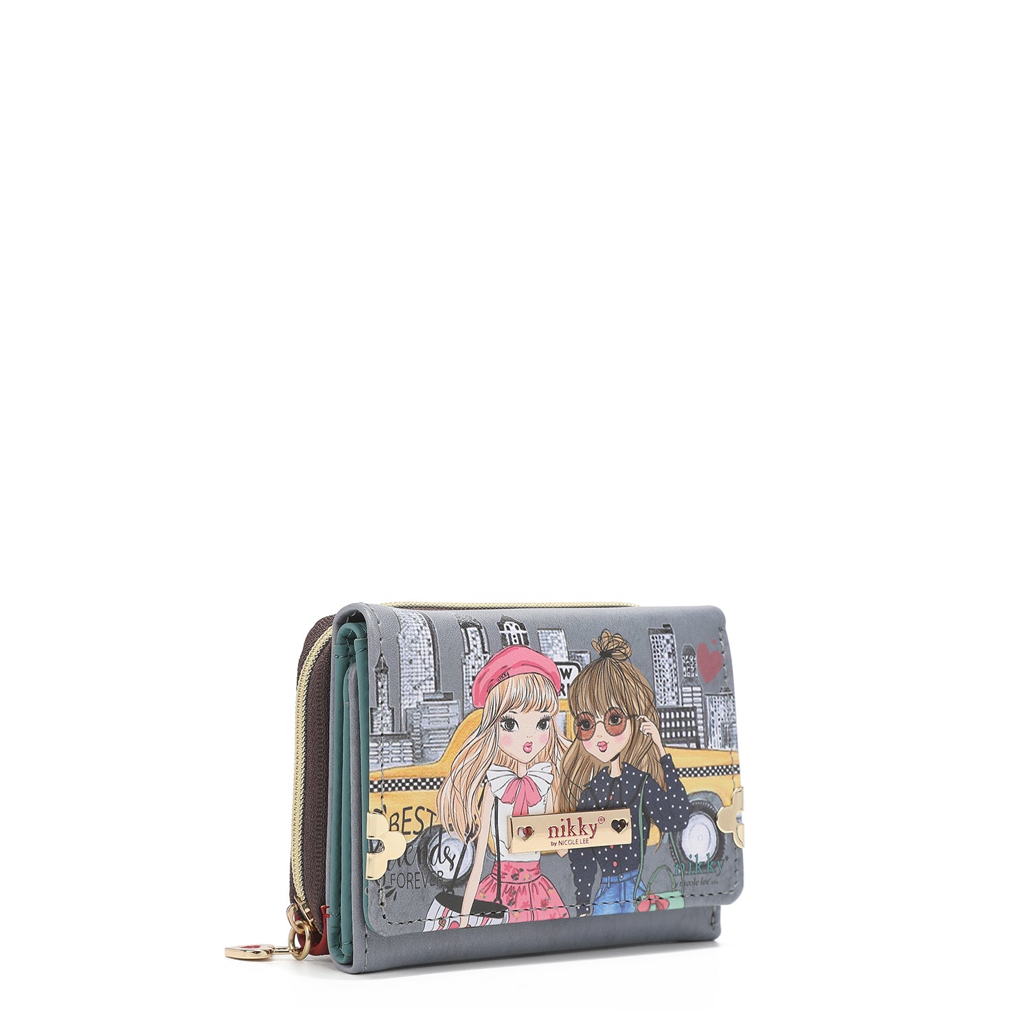 Portfolio with triple division + zipper purse