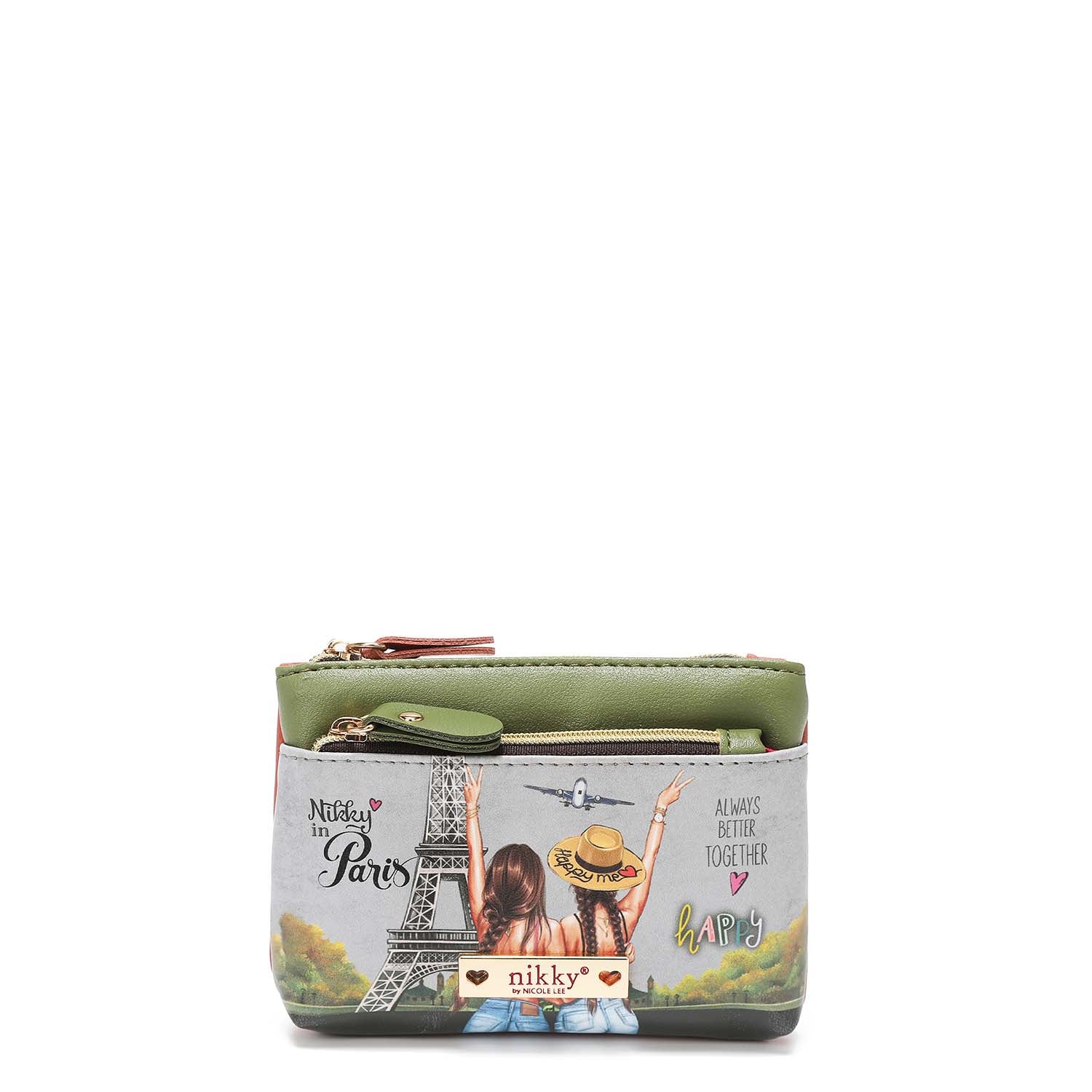 MONEDERO PEQUEÑO PLANO CON CREMALLERA
