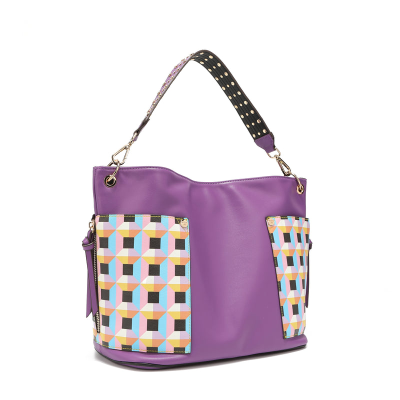 BOLSO DE HOMBRO QUIHN CON MONEDERO Y BOLSO INTERNO ADICIONAL