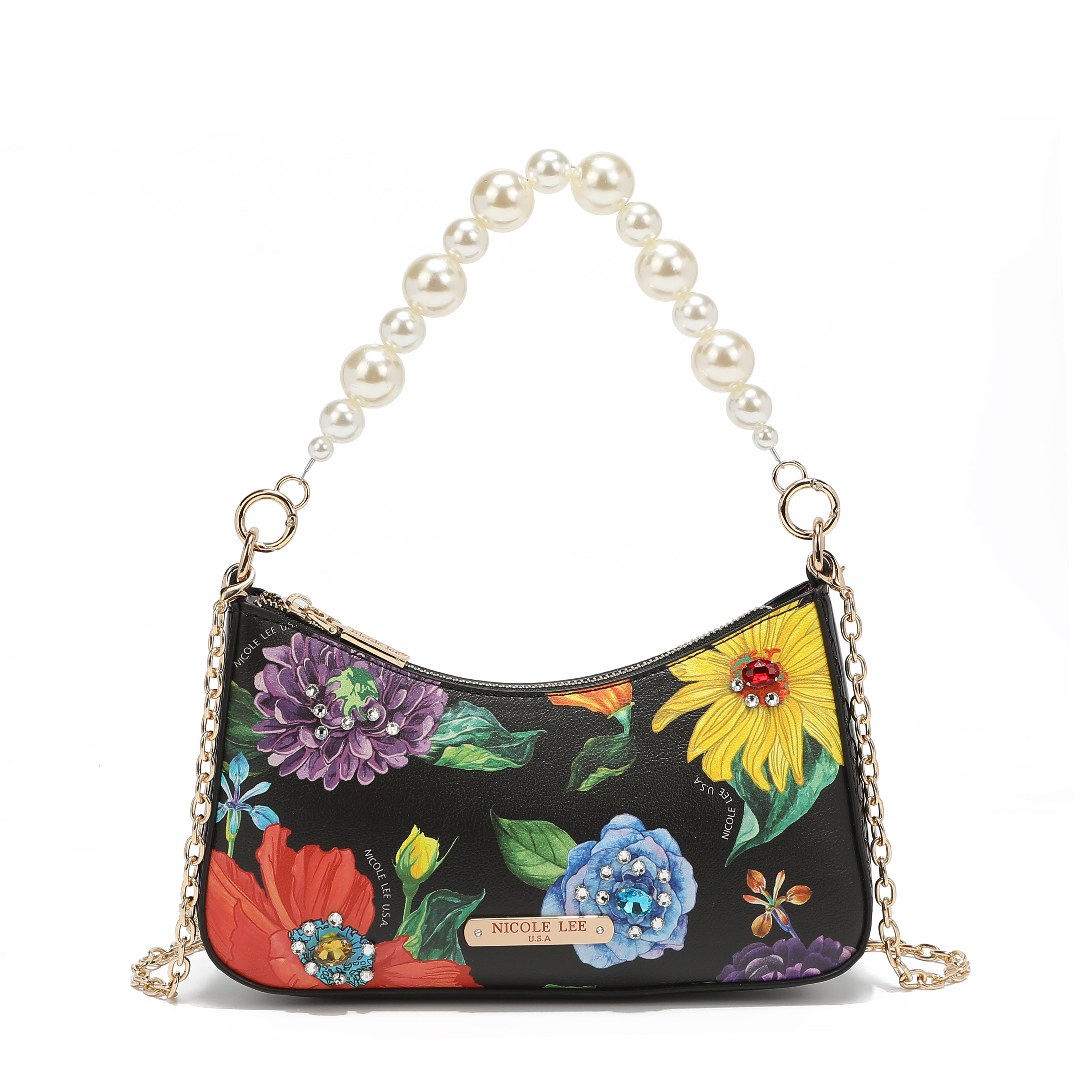 Shoulder bag with pearl handle