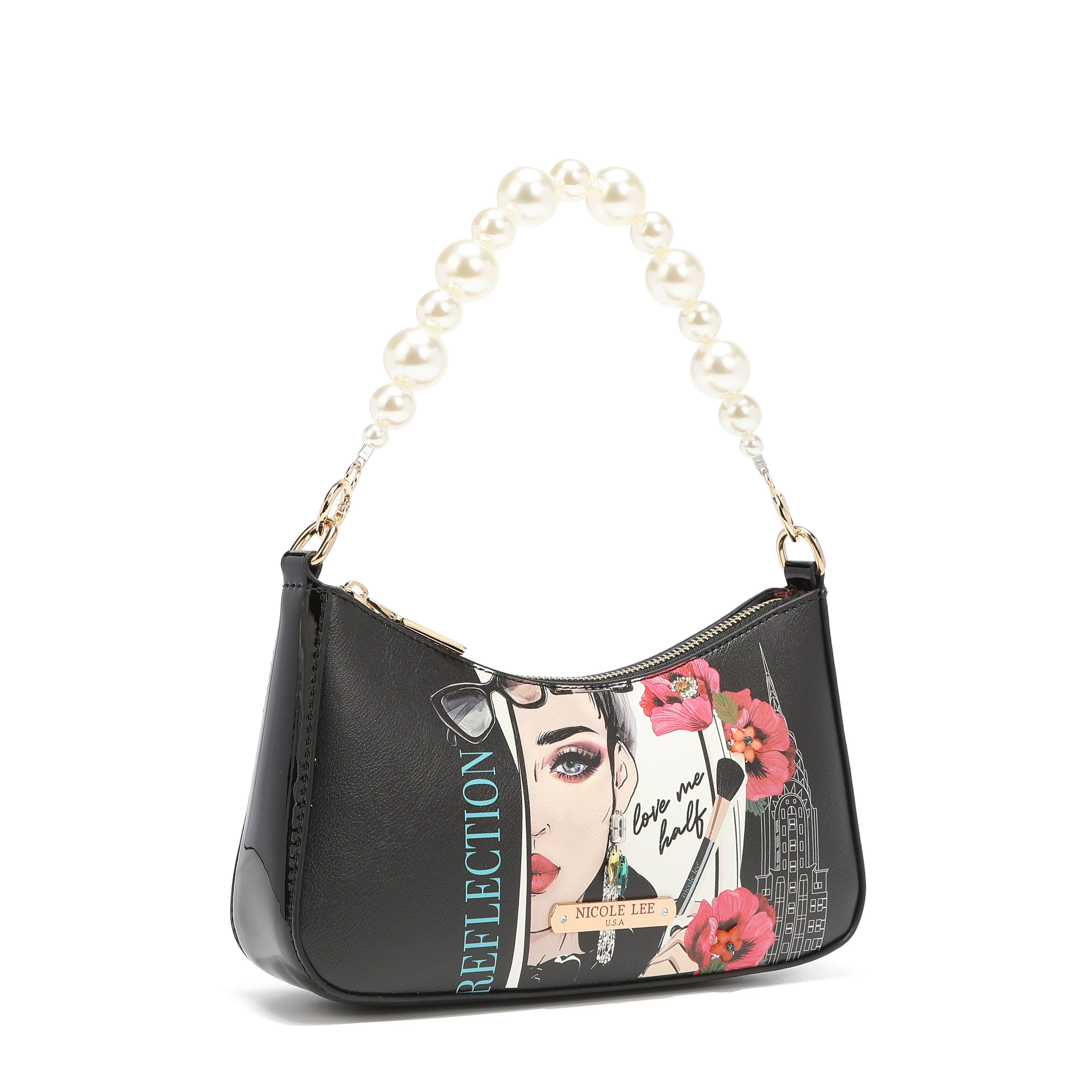 Shoulder bag with pearl handle