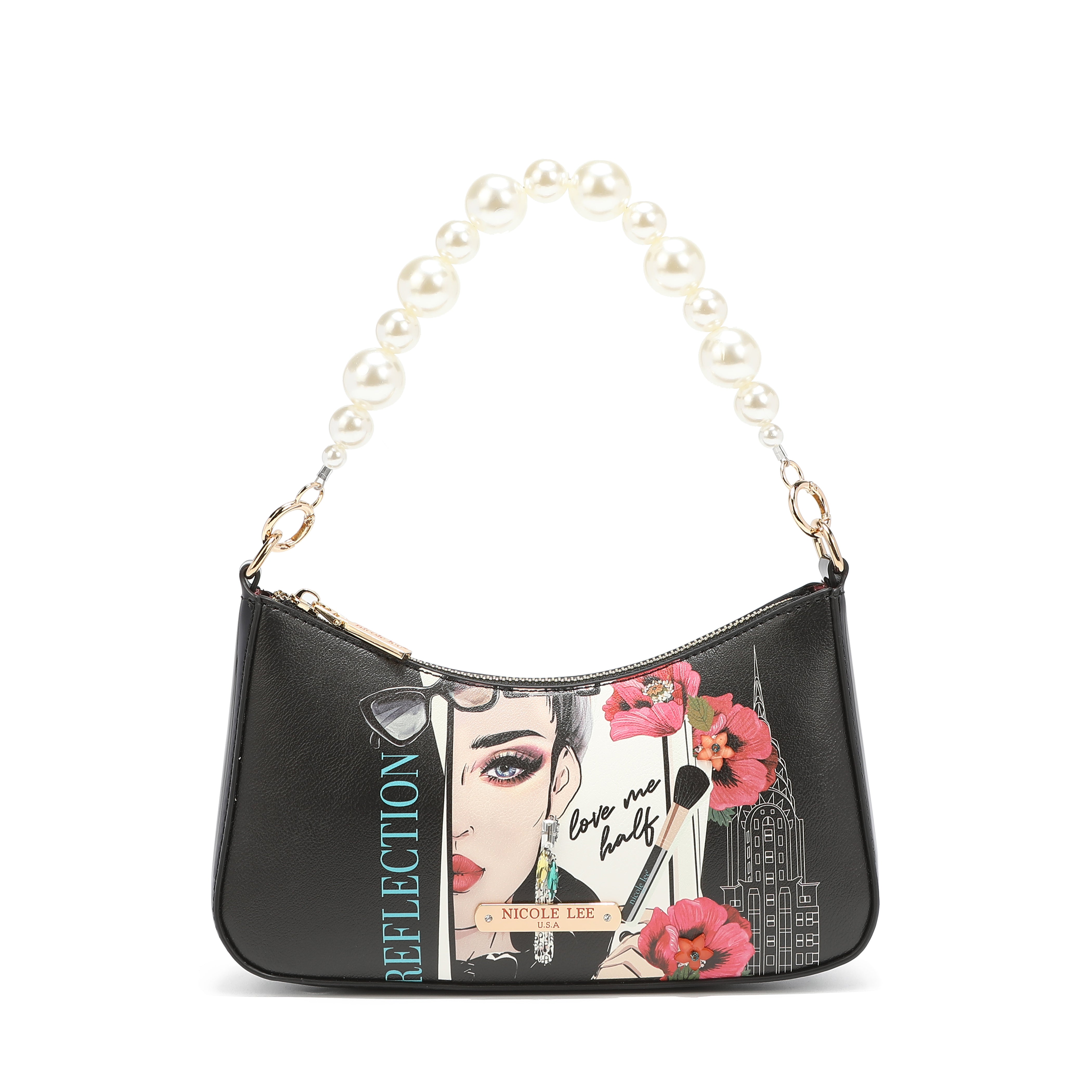 Shoulder bag with pearl handle