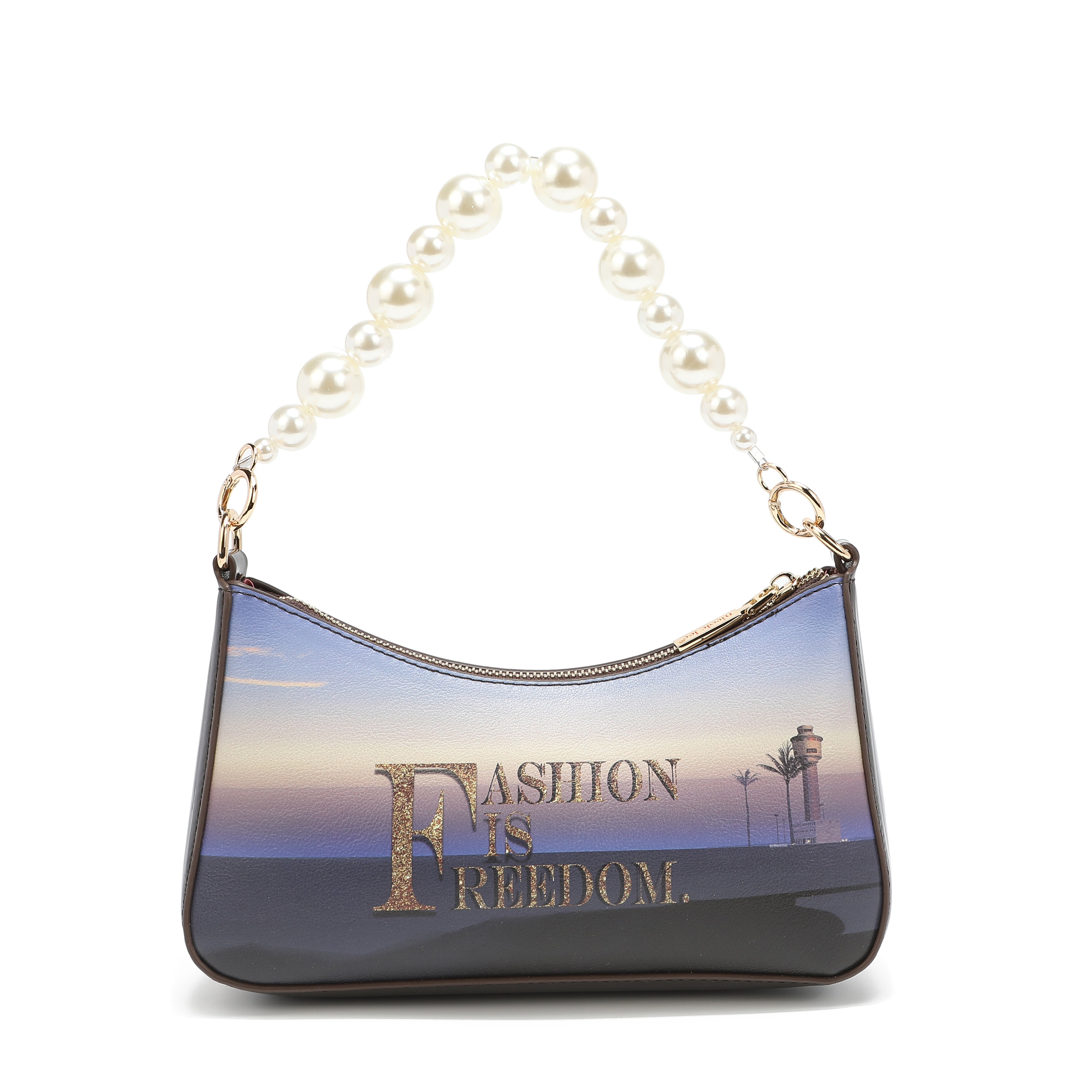 Shoulder bag with pearl handle