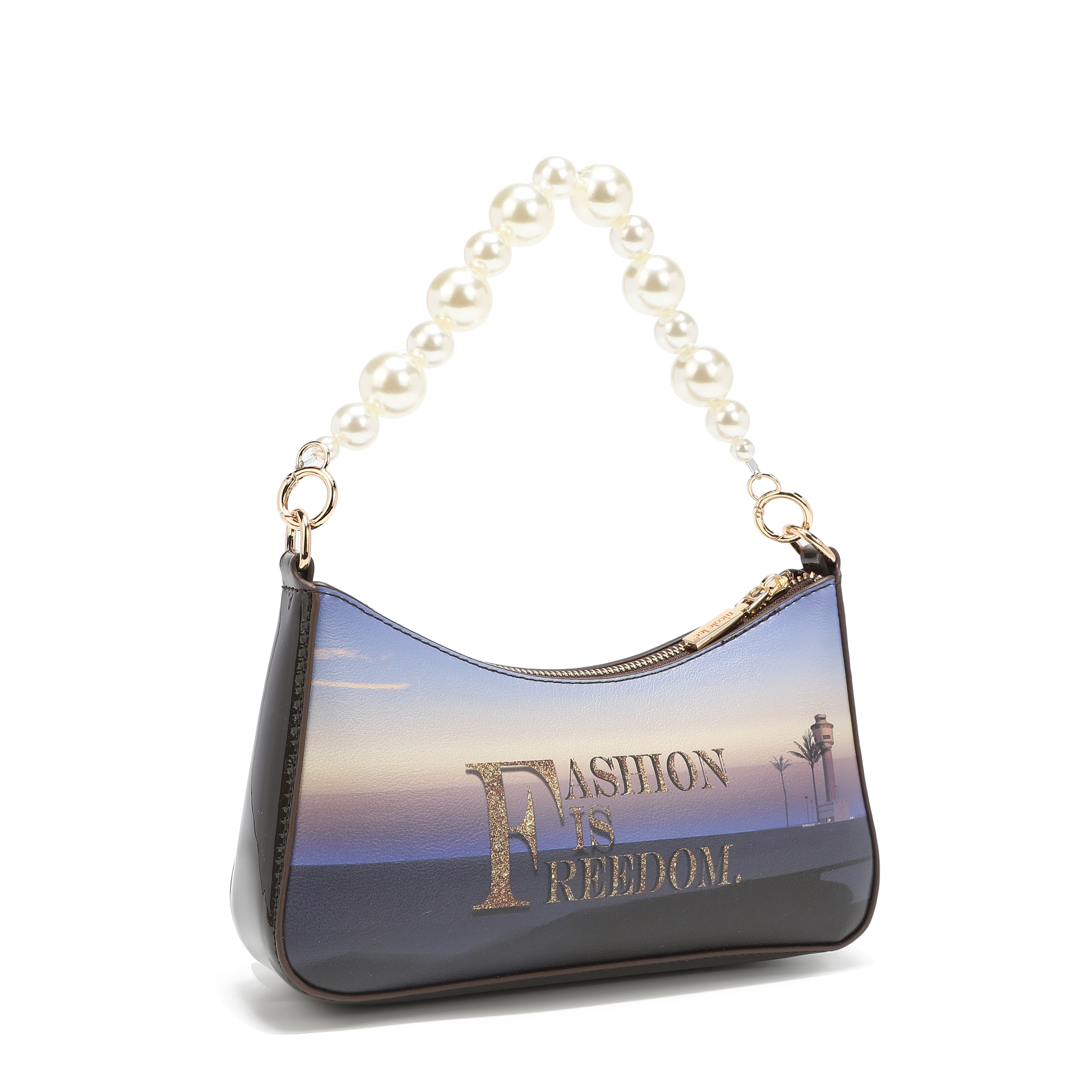Shoulder bag with pearl handle
