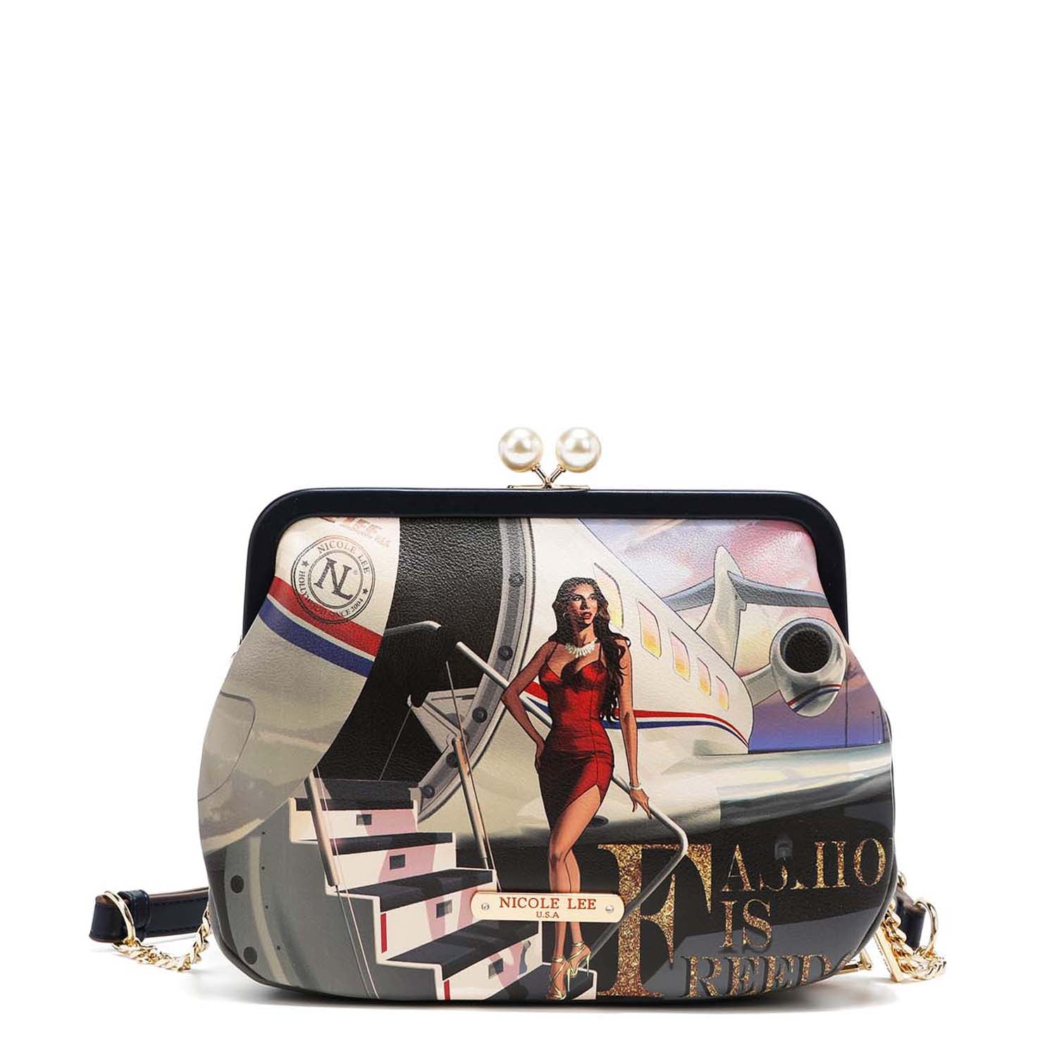 Bandolera with Kisslock brooch