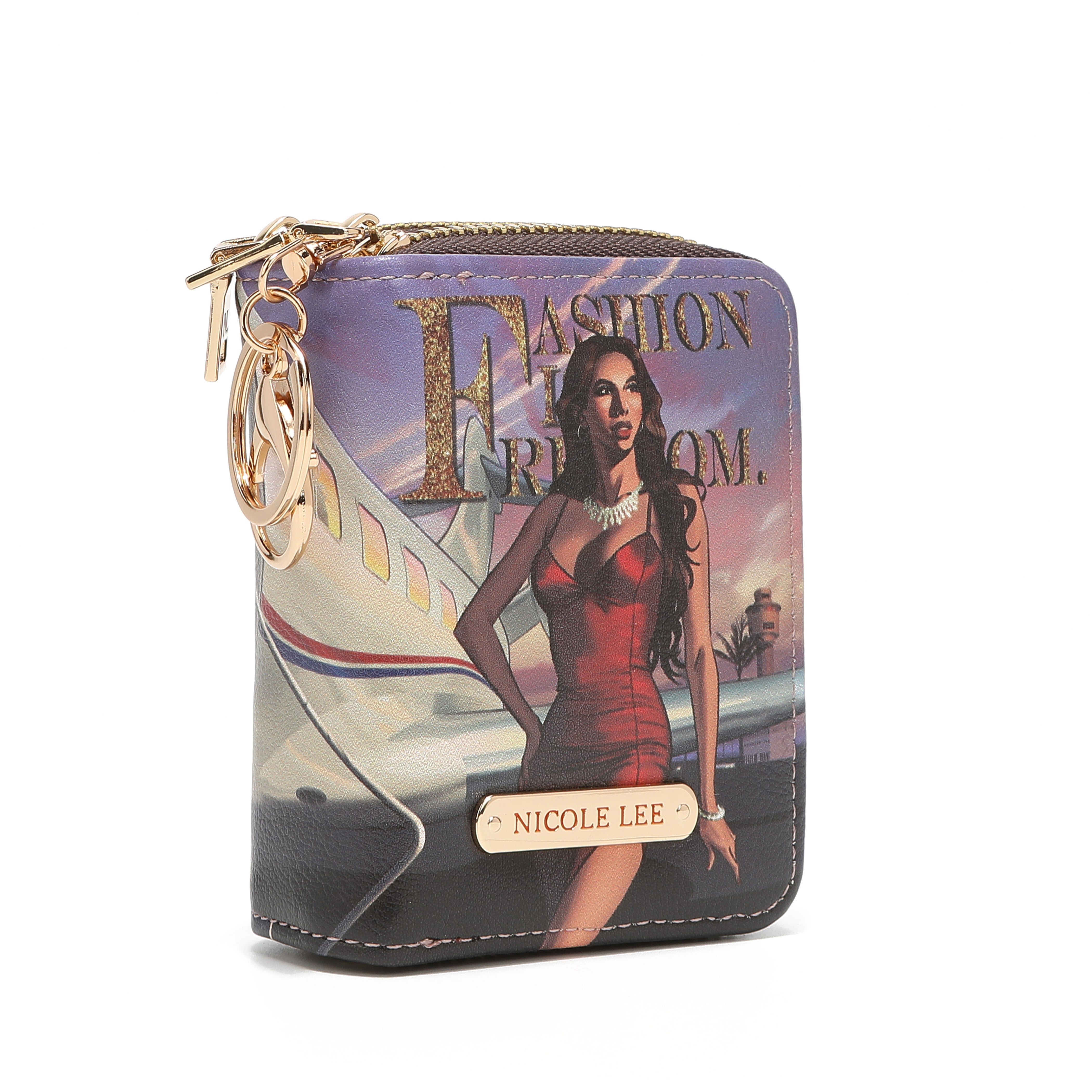 CARTERA FUNCIONAL FASHION PARA TARJETAS CON CREMALLERA DOBLE