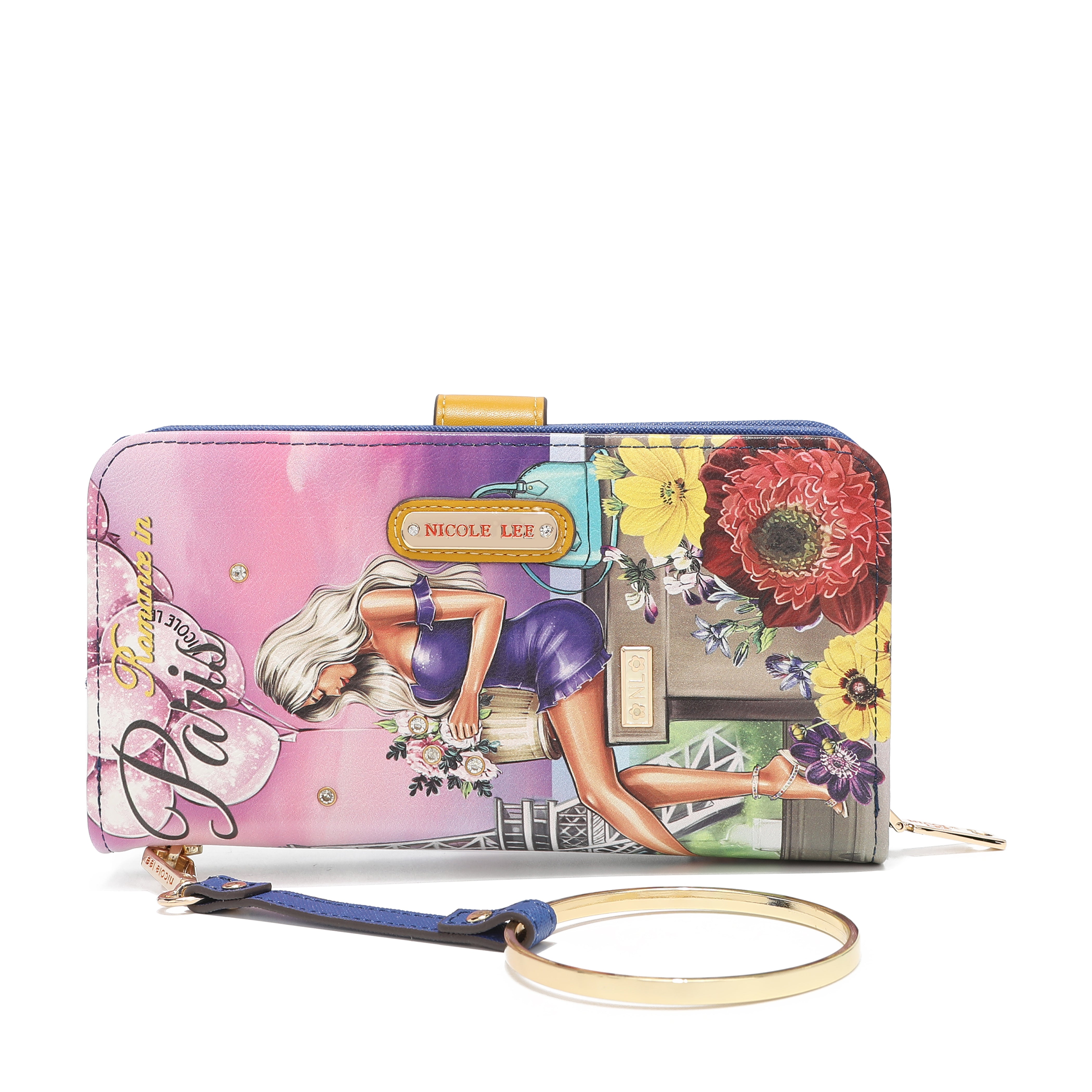 Fashion printed portfolio with zipper