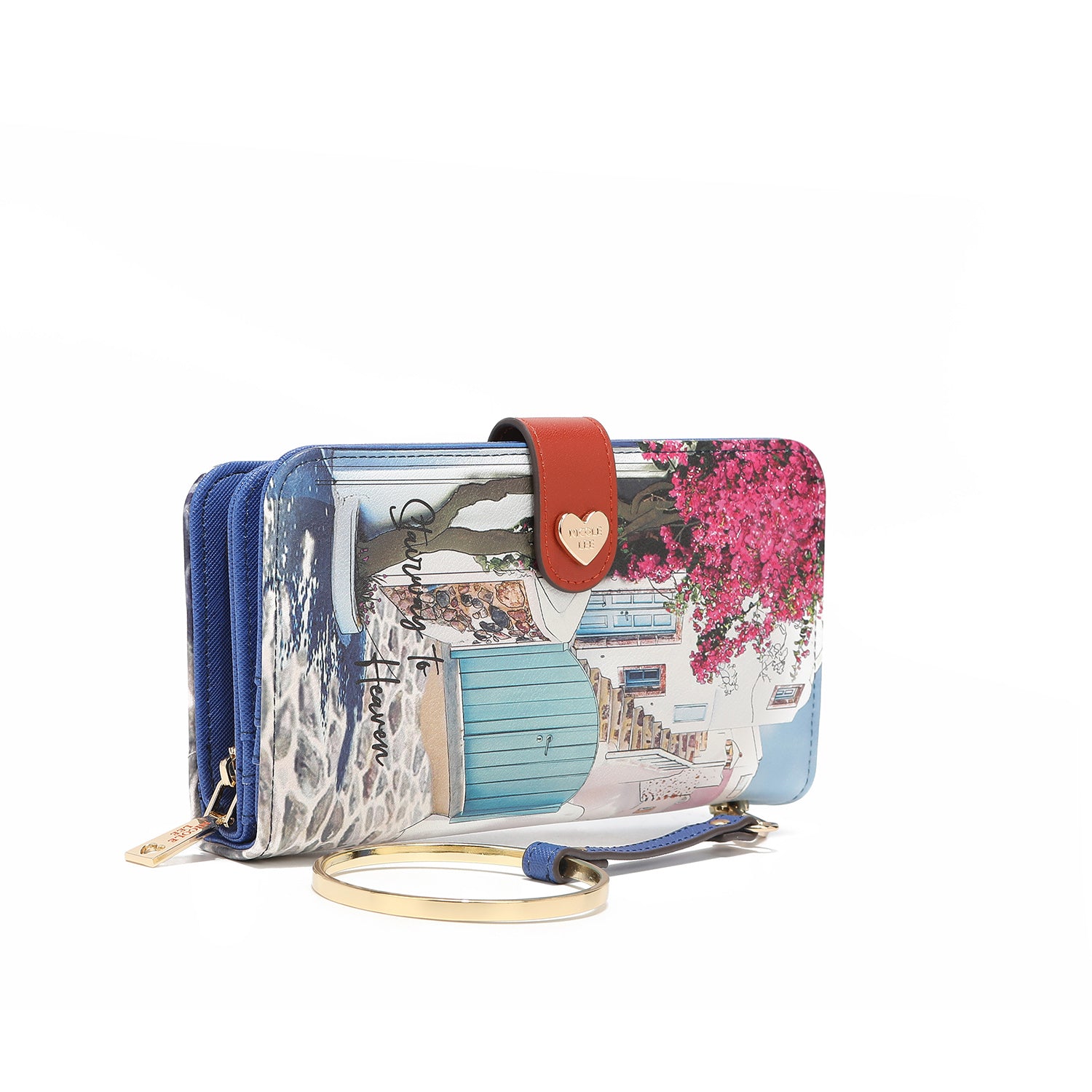 Fashion printed portfolio with zipper