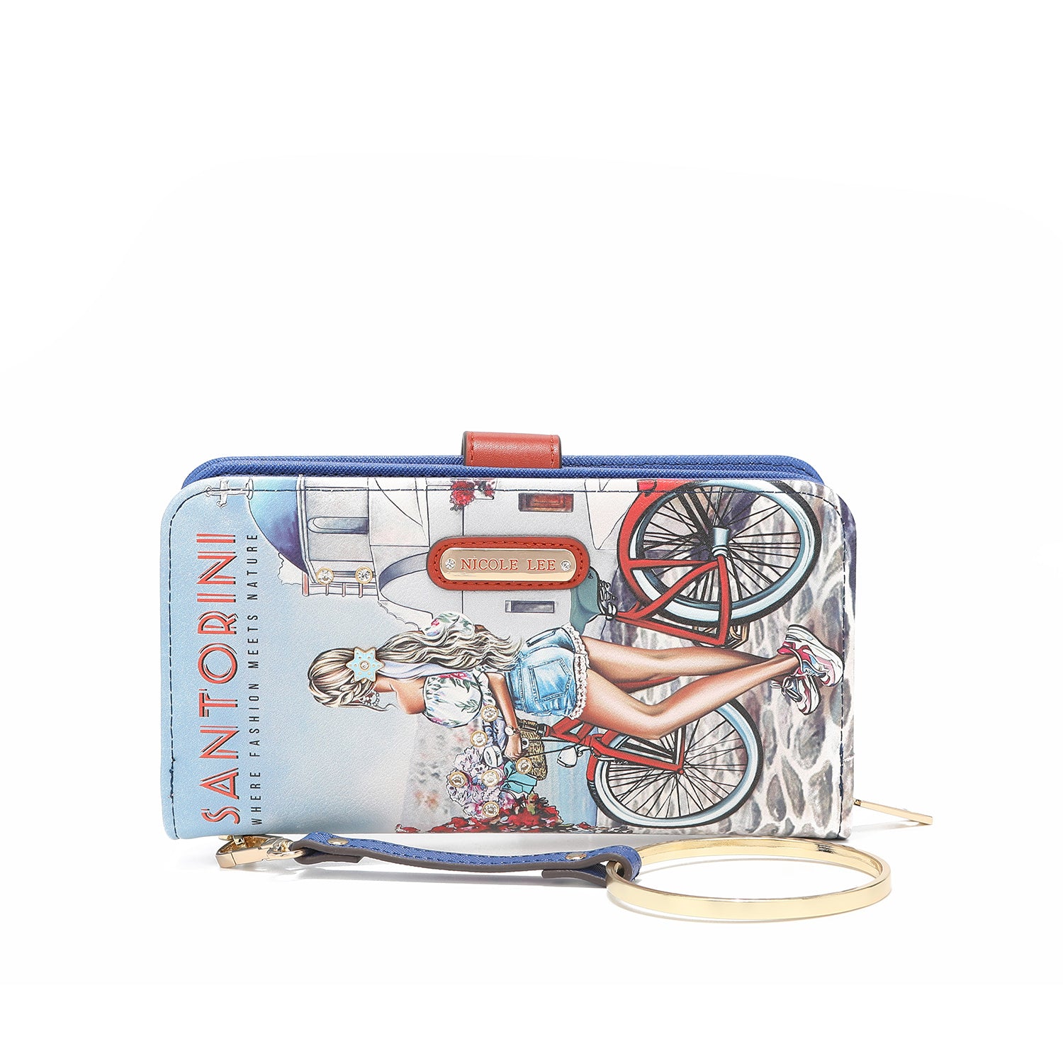 Fashion printed portfolio with zipper