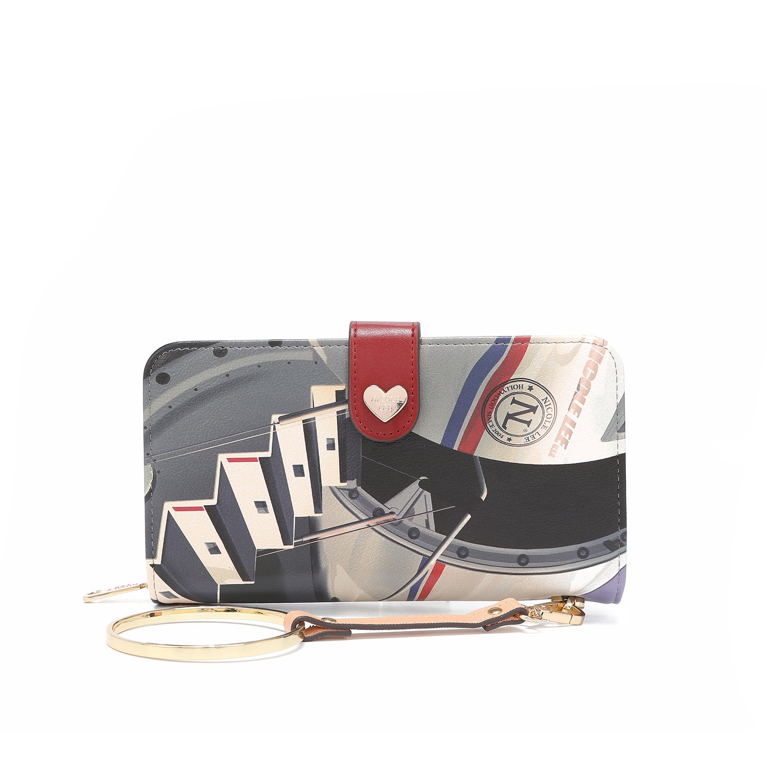 Fashion printed portfolio with zipper