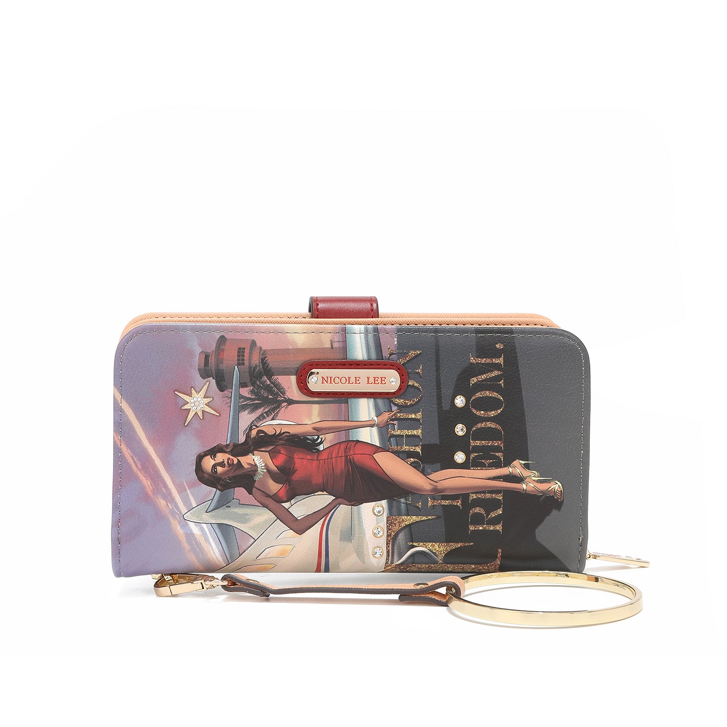 Fashion printed portfolio with zipper