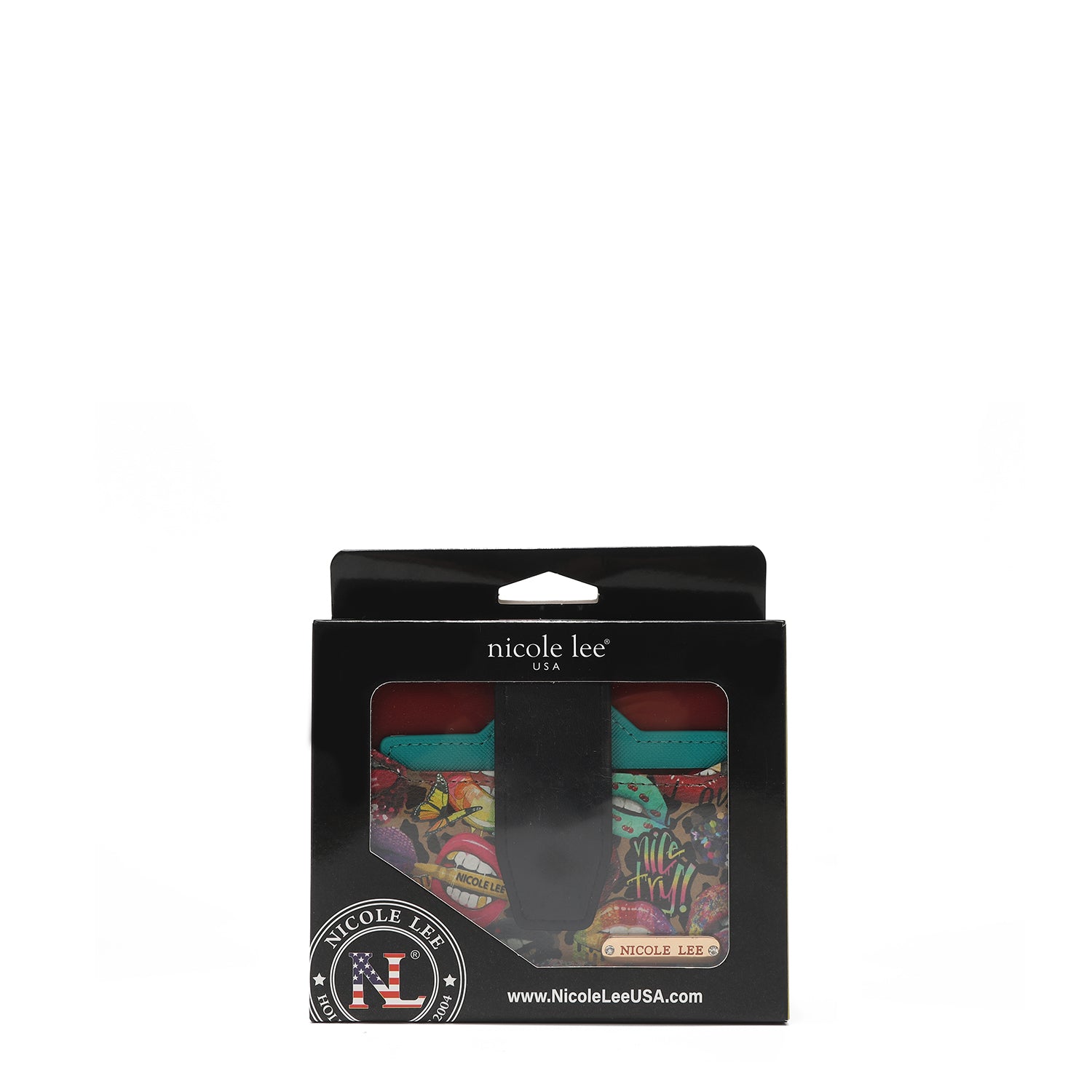 Double fashion compact portfolio with RFID block