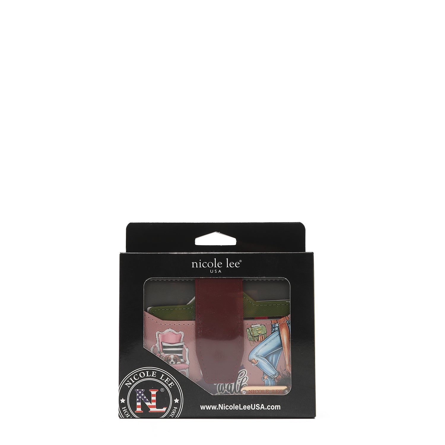 Double fashion compact portfolio with RFID block