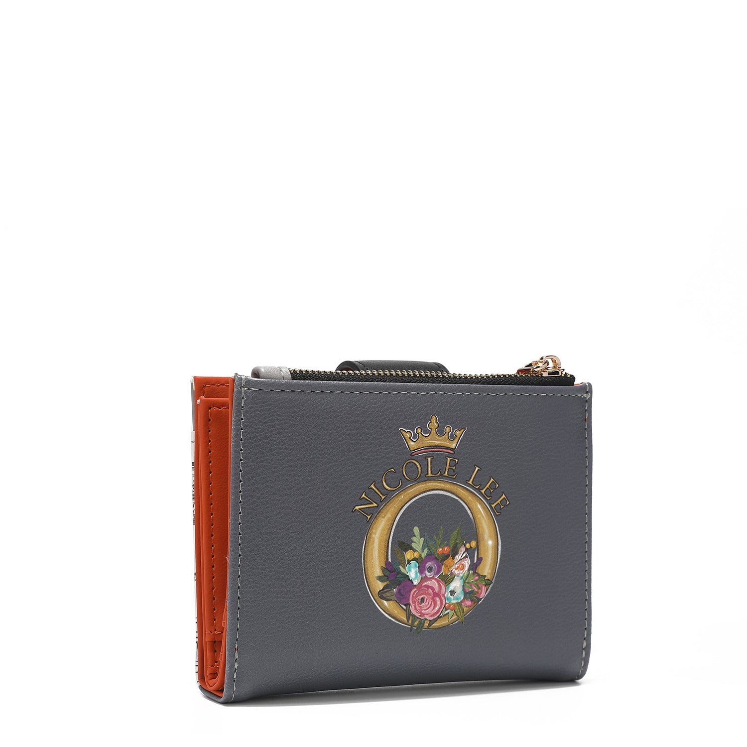 Double fashion compact portfolio with RFID block