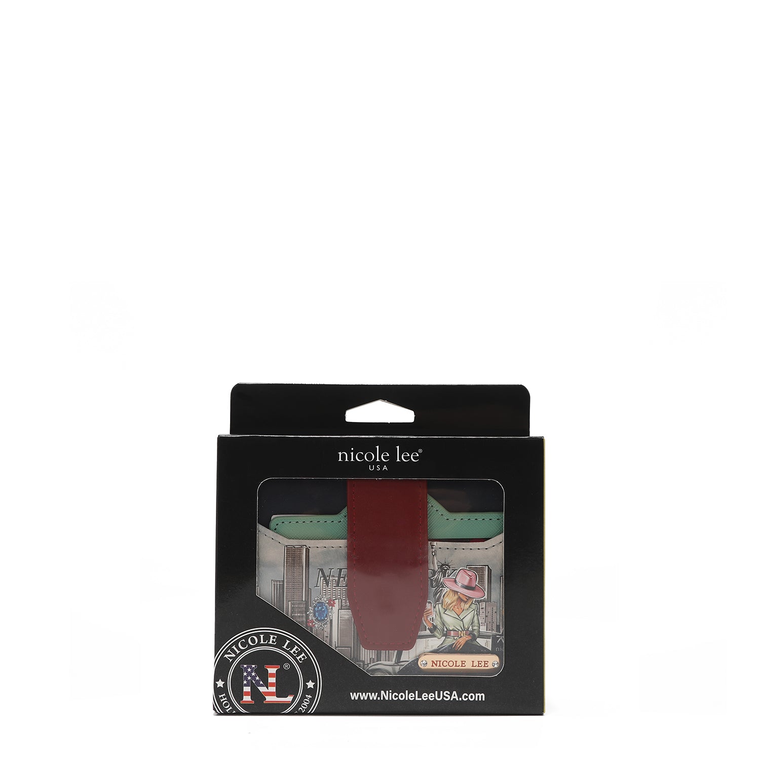 Double fashion compact portfolio with RFID block