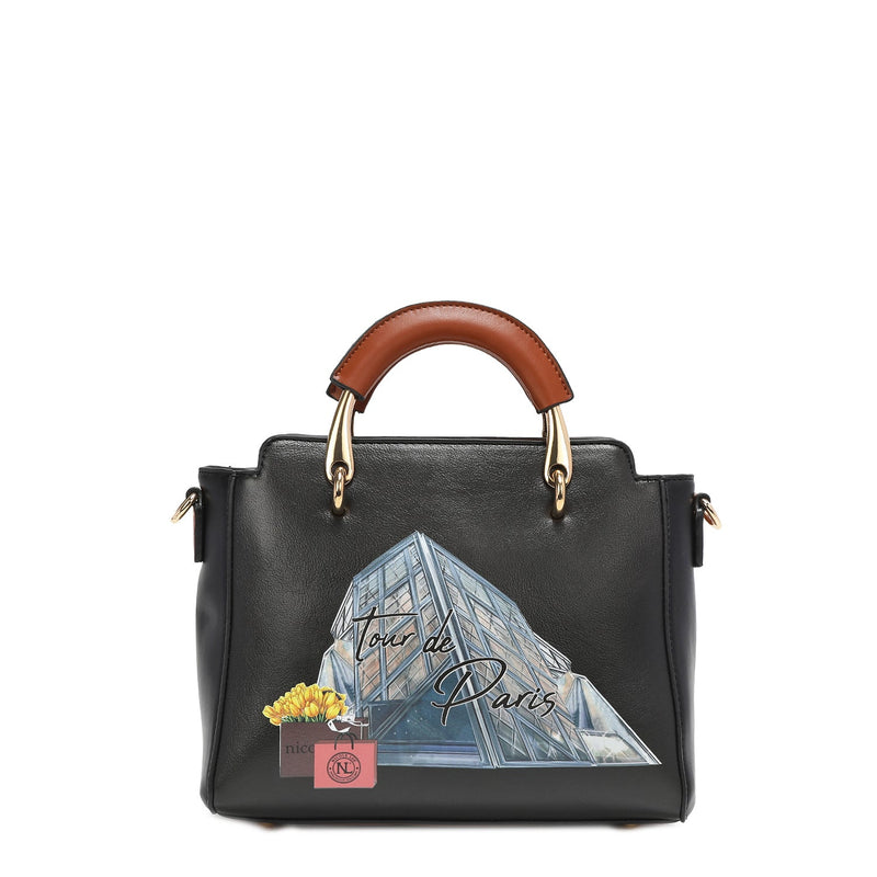 BOLSO DE MANO CON CREMALLERAS "TOUR DE PARIS"