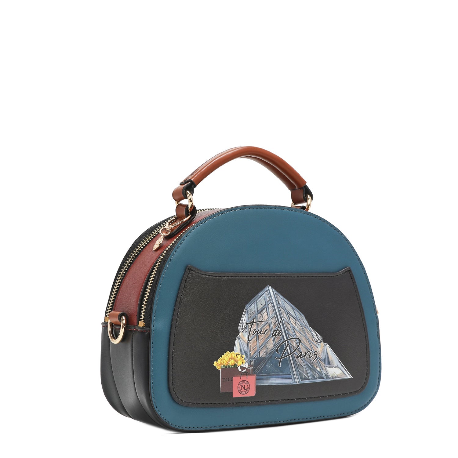 SAC BANDOULIÈRE OVALE "<tc>TOUR DE PARIS</tc>"