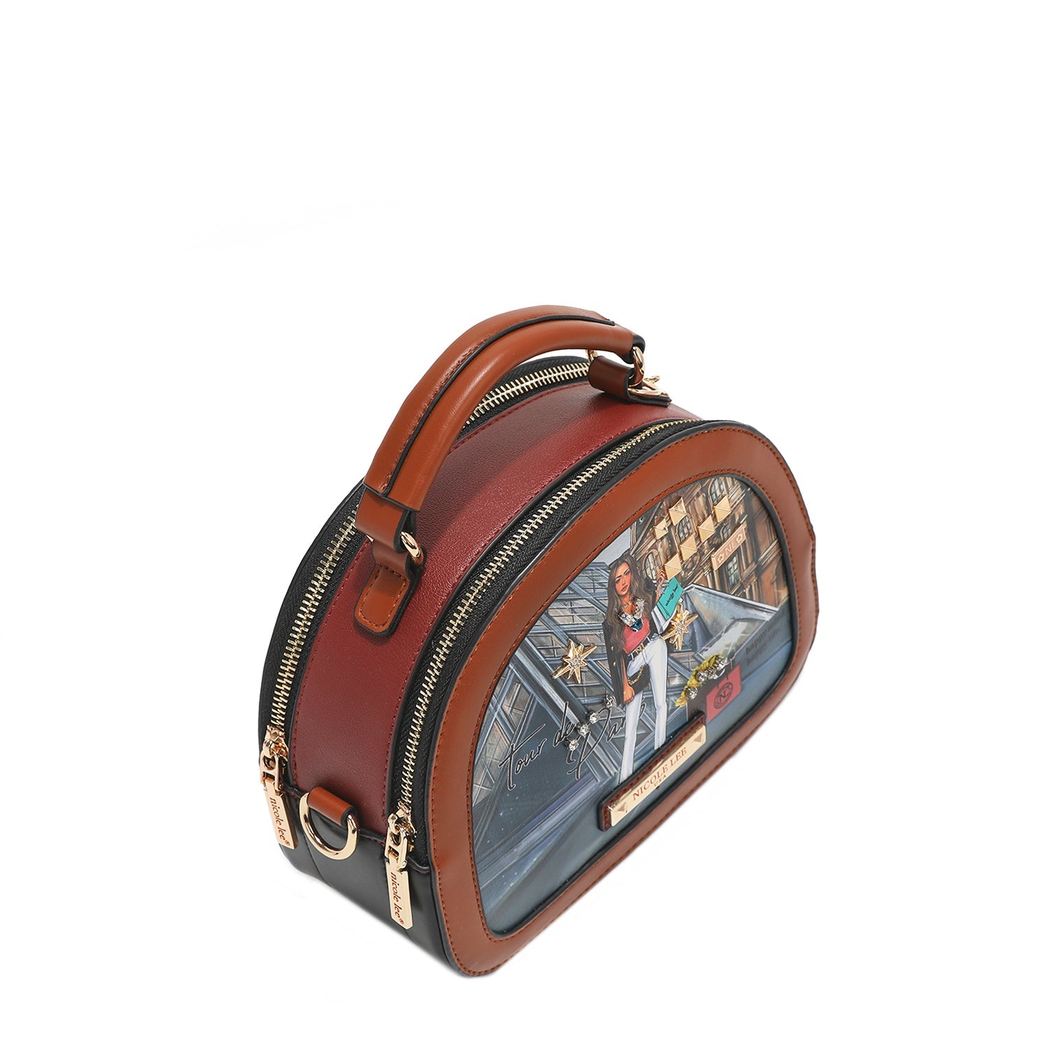 SAC BANDOULIÈRE OVALE "<tc>TOUR DE PARIS</tc>"