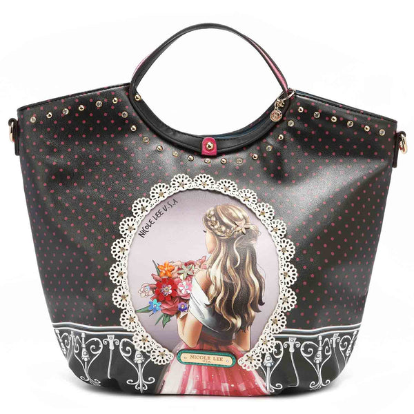 BOLSO SATCHEL CON EL ESTAMPADO "WAITING FOR YOU"